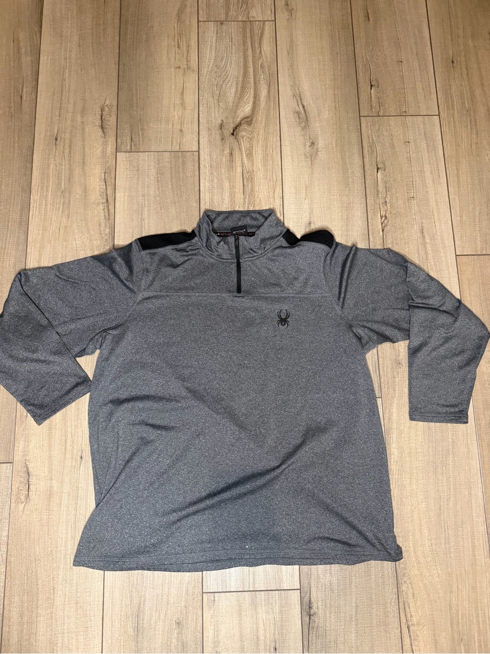 Spyder Active Men's Heather Gray Quarter-Zip Shirt Jacket ProWeb Athletic Golf